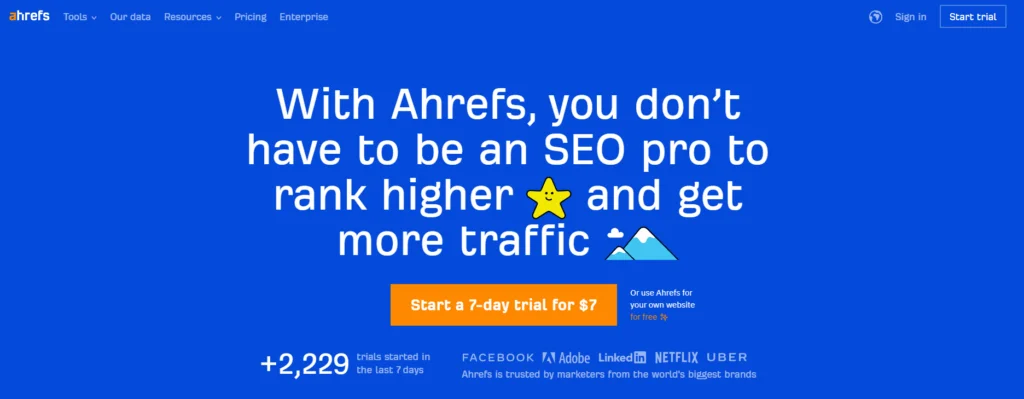 Ahtrefs 7 Day Trial
